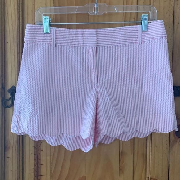 ***** 5 for $25 Loft Outlet Seersucker Shorts With Scalloped Leg Openings - Picture 1 of 4